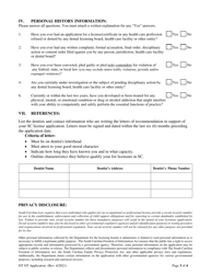 Application for Registration Dental Technician or Orthodontic Technician - South Carolina, Page 5