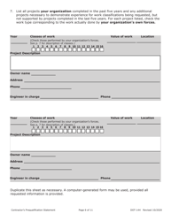 Form DOT-144 (SD Form 0945) Contractor&#039;s Prequalification Statement - South Dakota, Page 6