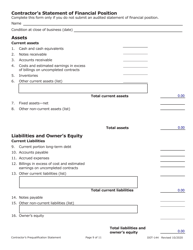 Form DOT-144 (SD Form 0945) Contractor&#039;s Prequalification Statement - South Dakota, Page 9