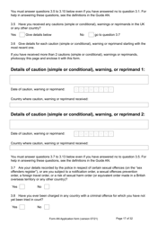 Form AN Application for Naturalisation as a British Citizen - United Kingdom, Page 17