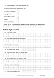 Form AN Application for Naturalisation as a British Citizen - United Kingdom, Page 8