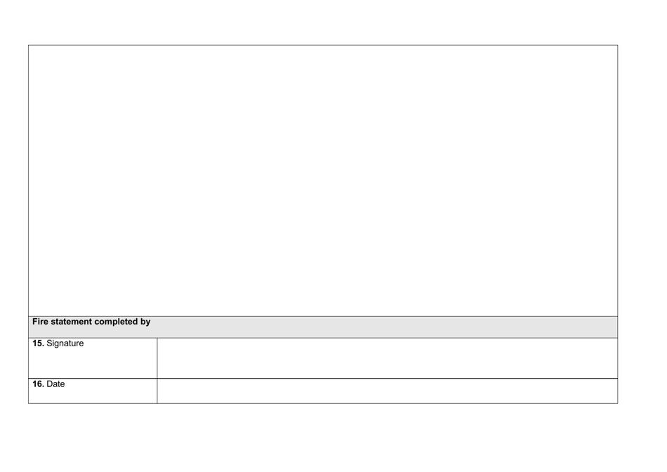Fire Statement Form - United Kingdom, Page 13