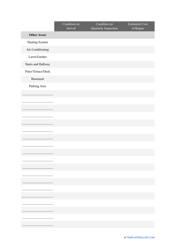 Quarterly Rental Property Inspection Checklist Template, Page 4