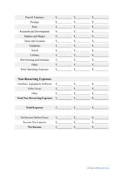 Business Budget Template, Page 2