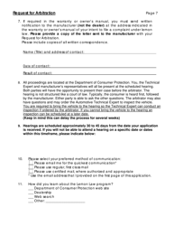 Request for Arbitration - Automobile Dispute Settlement Program - Connecticut, Page 10