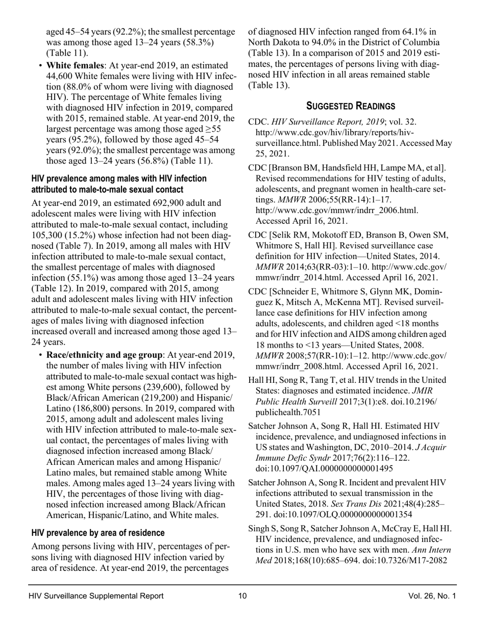 Estimated HIV Incidence in the United States, 20152019, Page 10