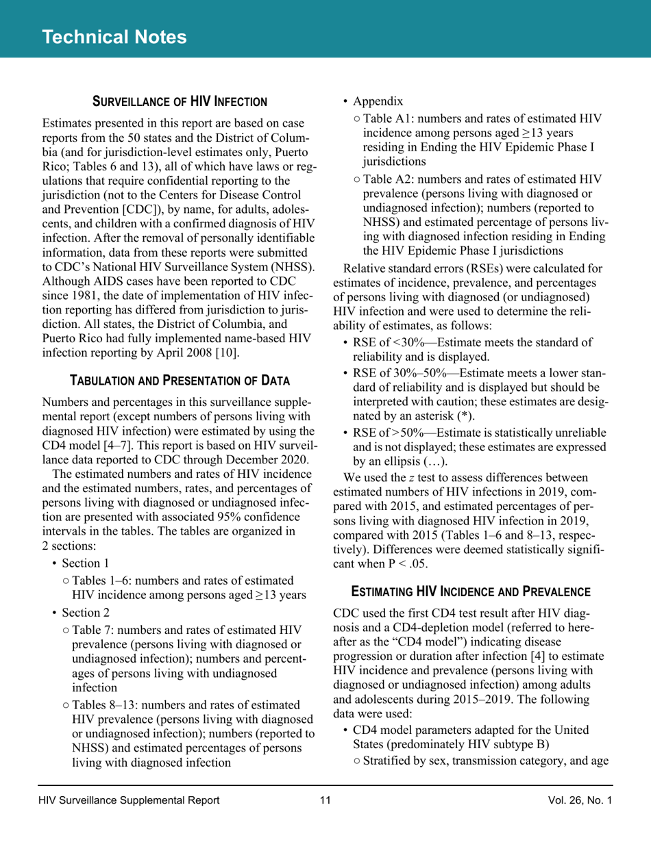 Estimated HIV Incidence in the United States, 20152019, Page 11