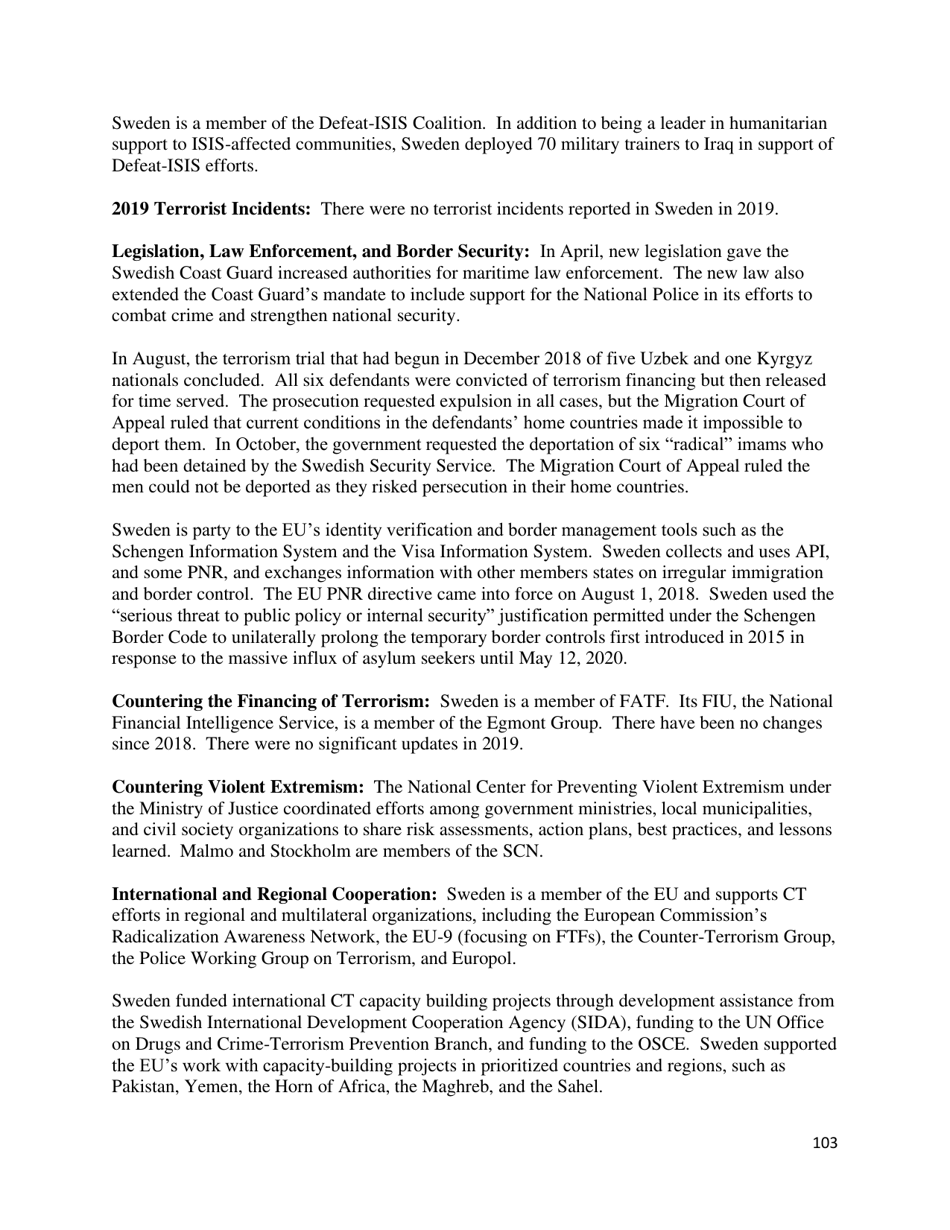 Country Reports on Terrorism, Page 104