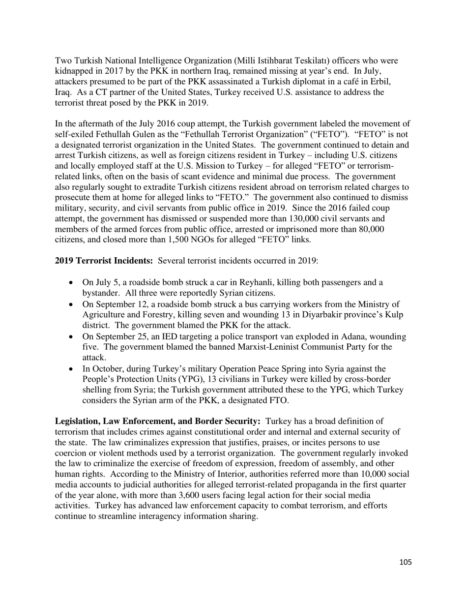 Country Reports on Terrorism, Page 106