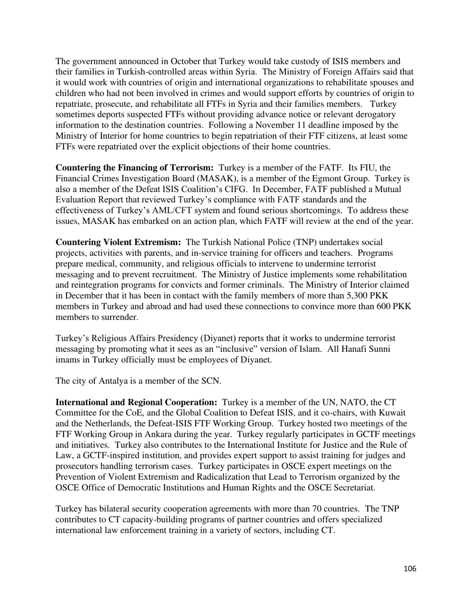 Country Reports on Terrorism, Page 107