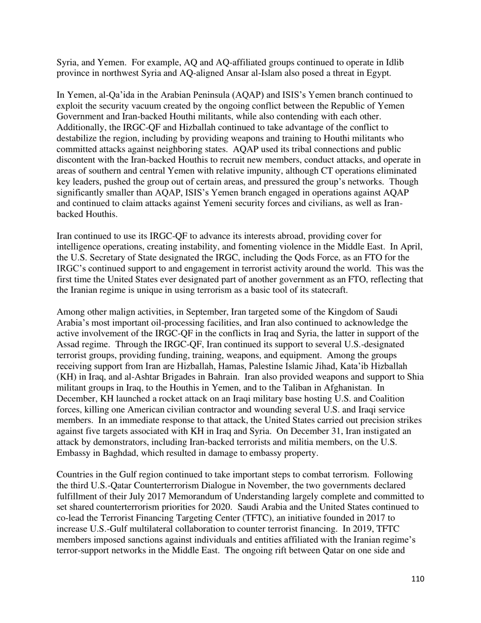 Country Reports on Terrorism, Page 111