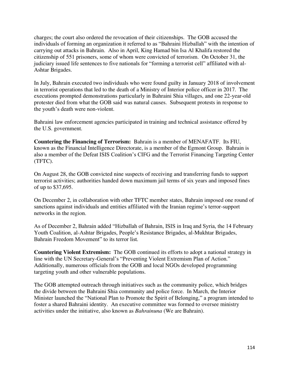 Country Reports on Terrorism, Page 115