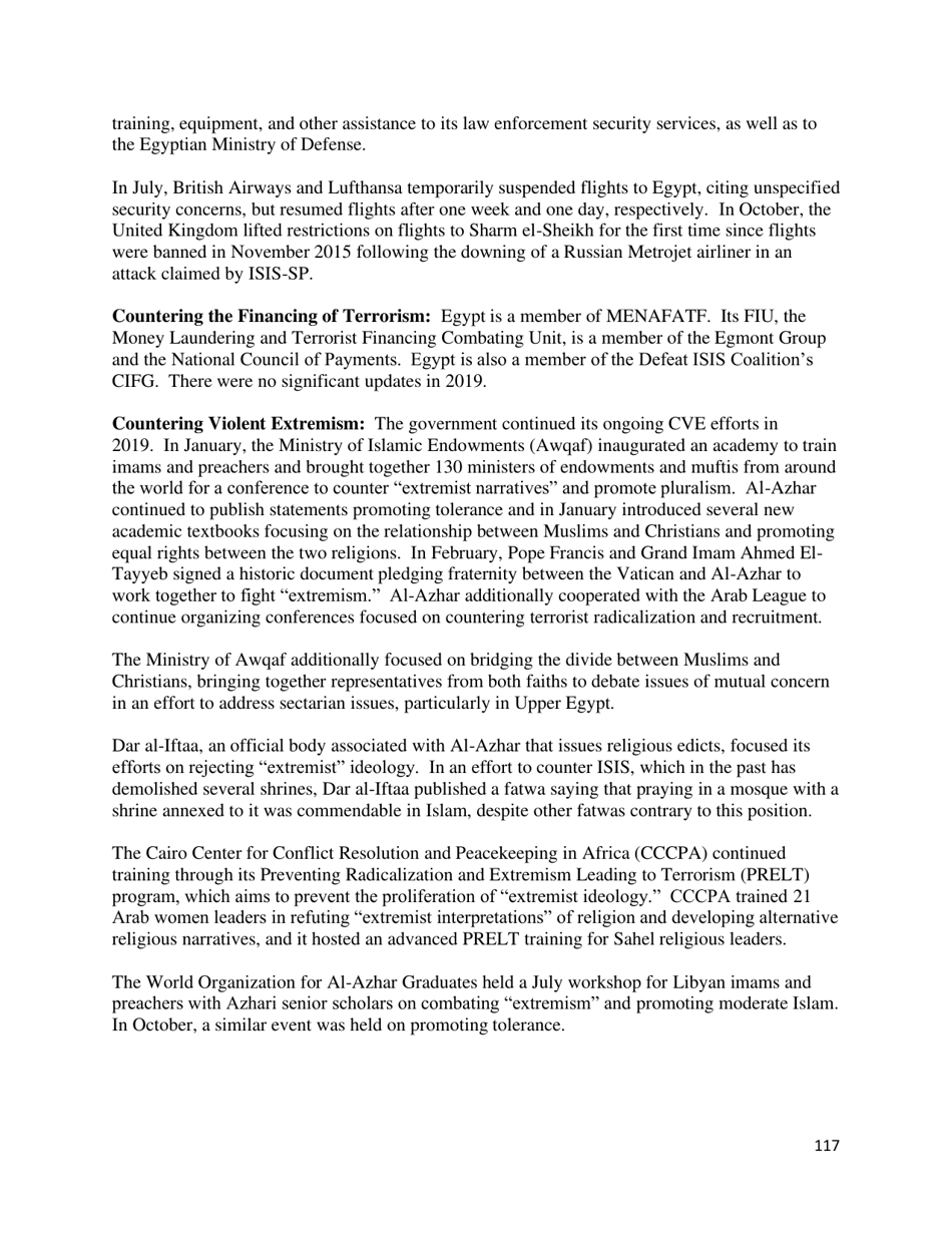 Country Reports on Terrorism, Page 118