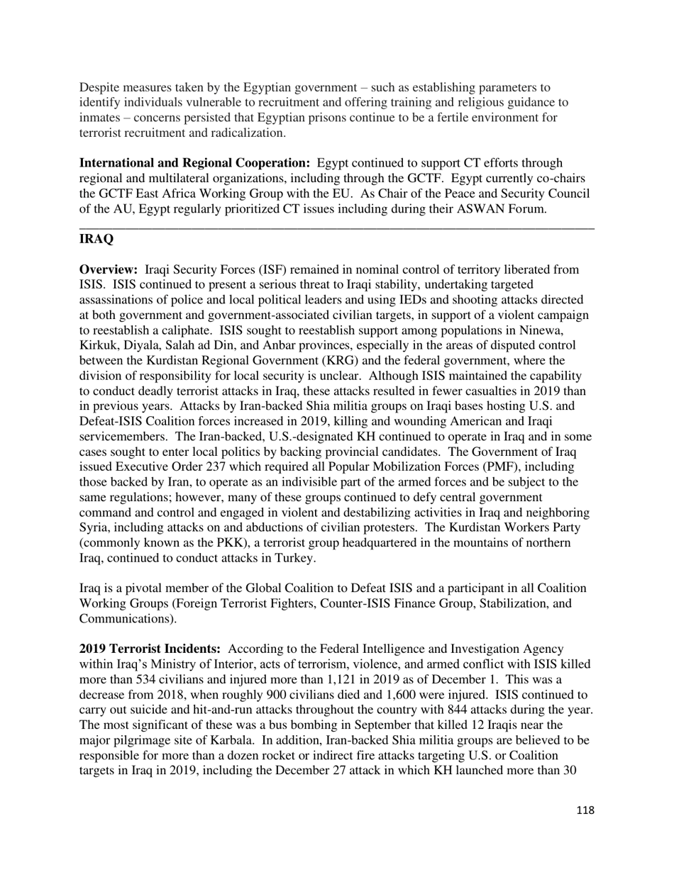 Country Reports on Terrorism, Page 119