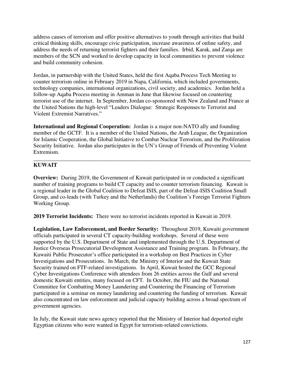 Country Reports on Terrorism, Page 128