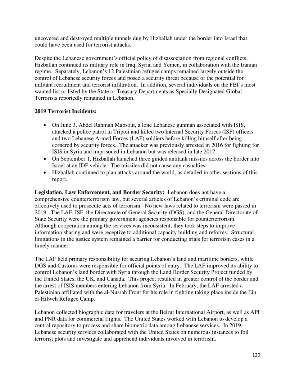 Country Reports on Terrorism, Page 130