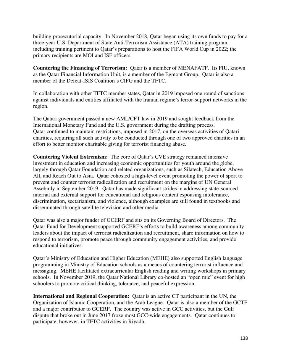 Country Reports on Terrorism, Page 139