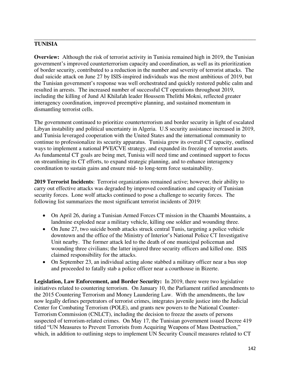 Country Reports on Terrorism, Page 143