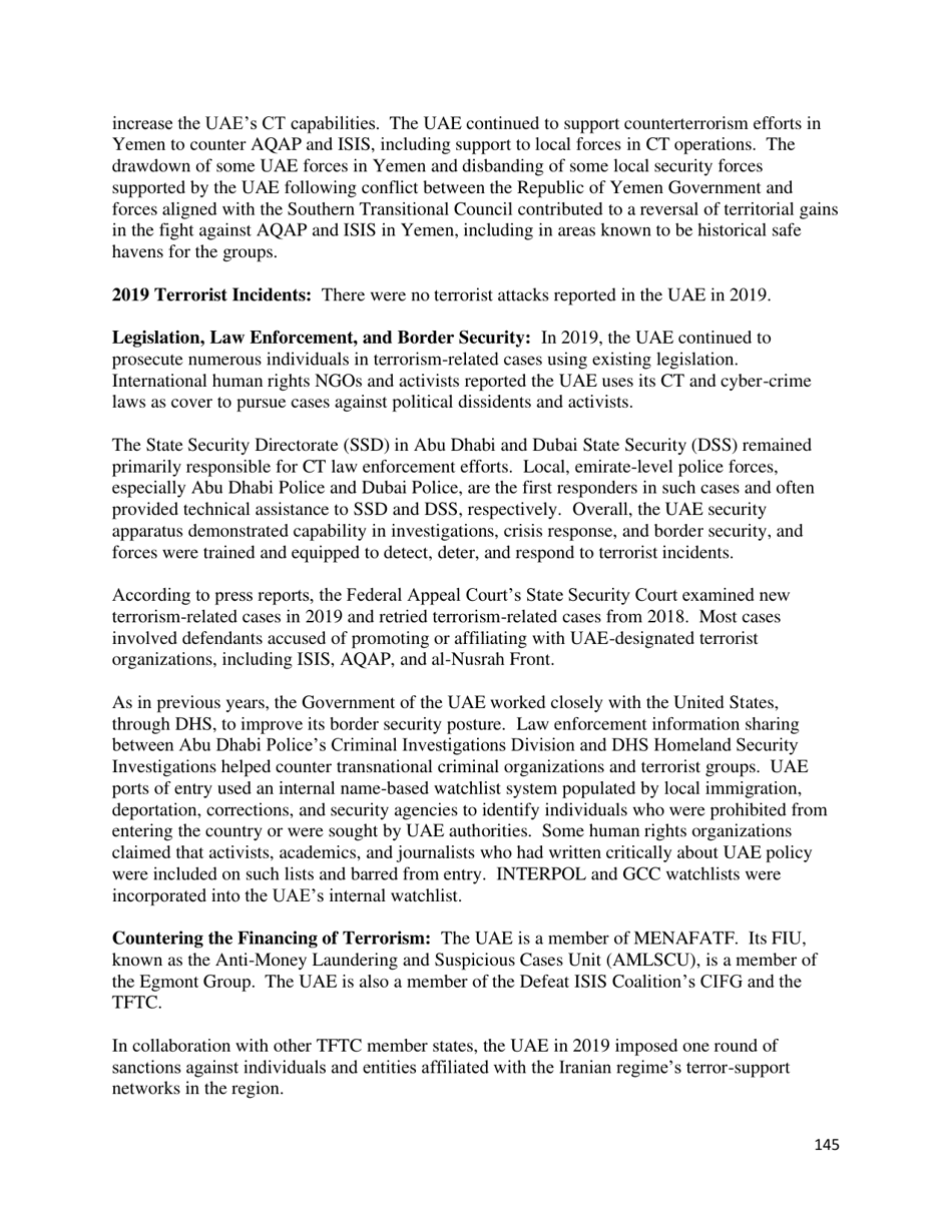 Country Reports on Terrorism, Page 146