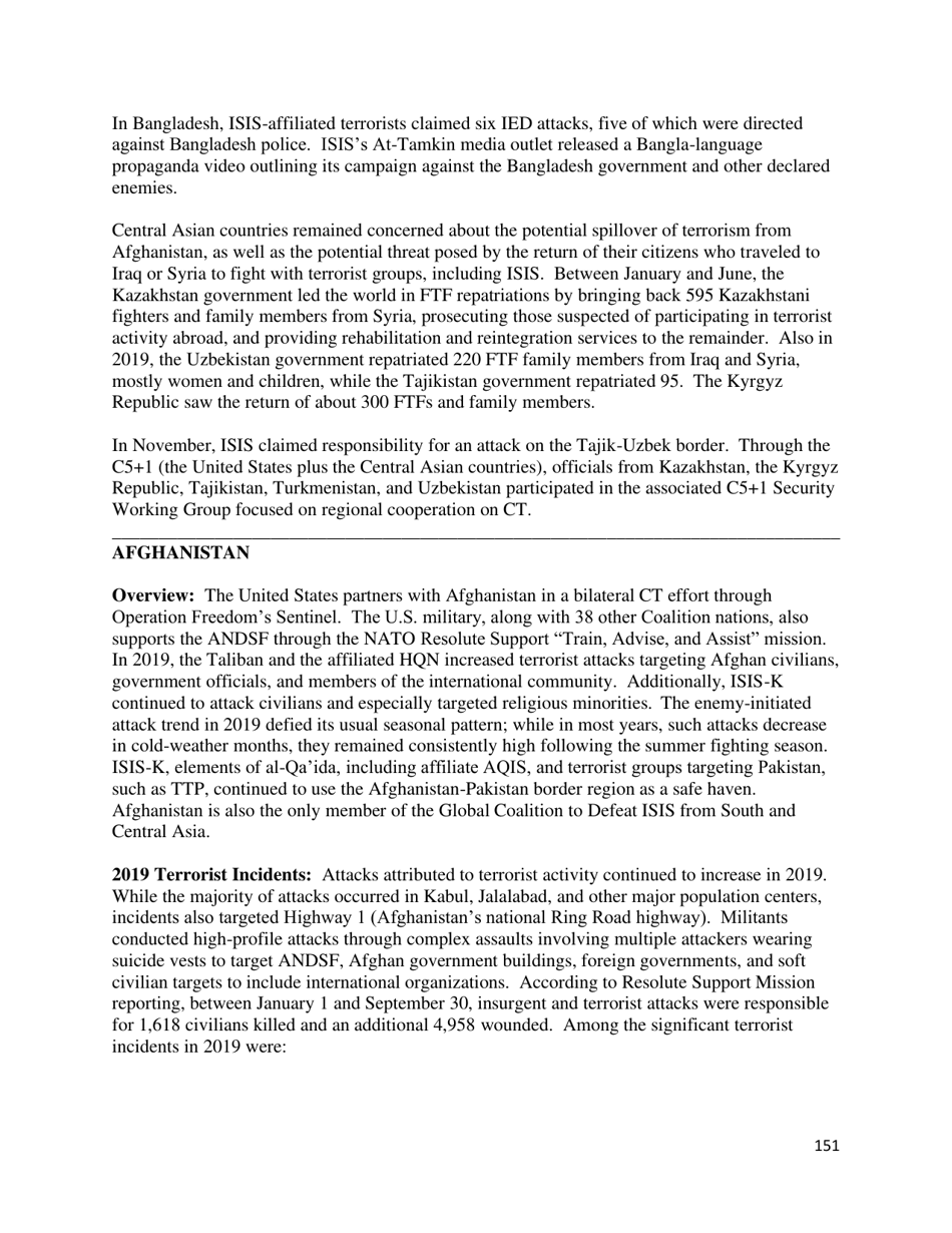 Country Reports on Terrorism, Page 152