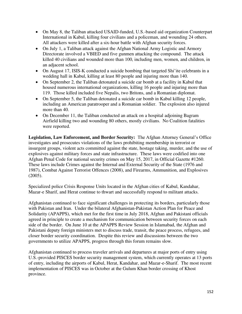 Country Reports on Terrorism, Page 153