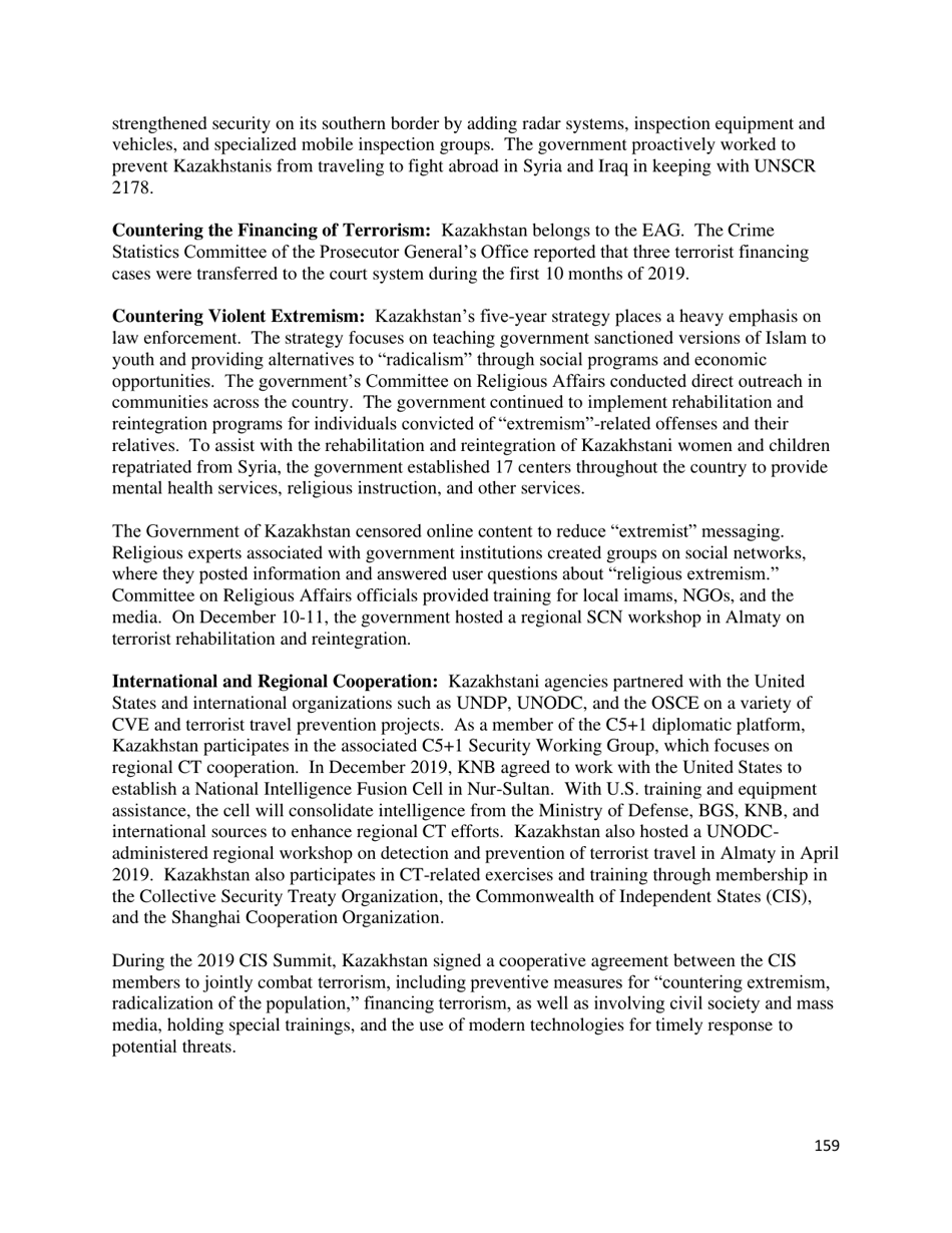 Country Reports on Terrorism, Page 160