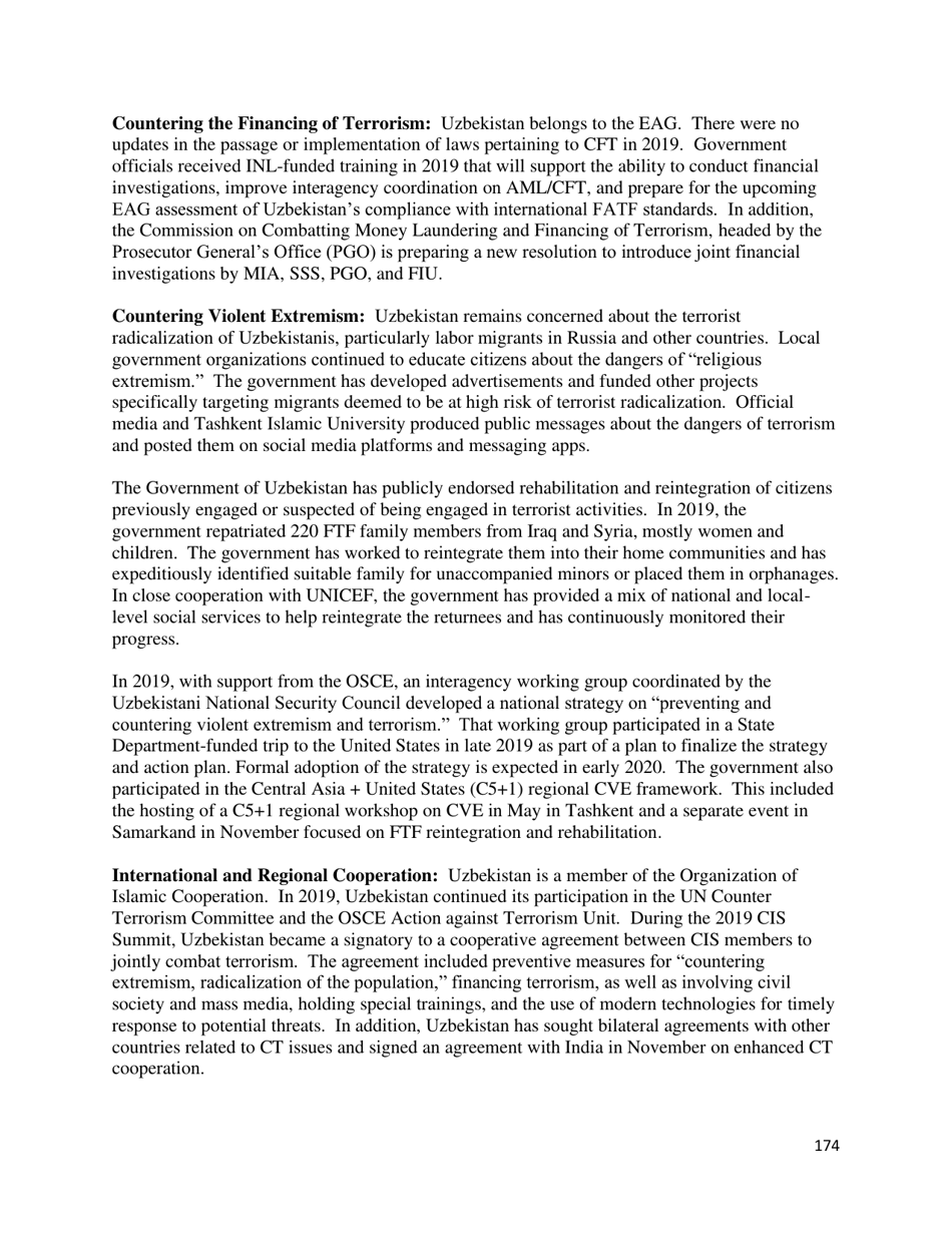 Country Reports on Terrorism, Page 175