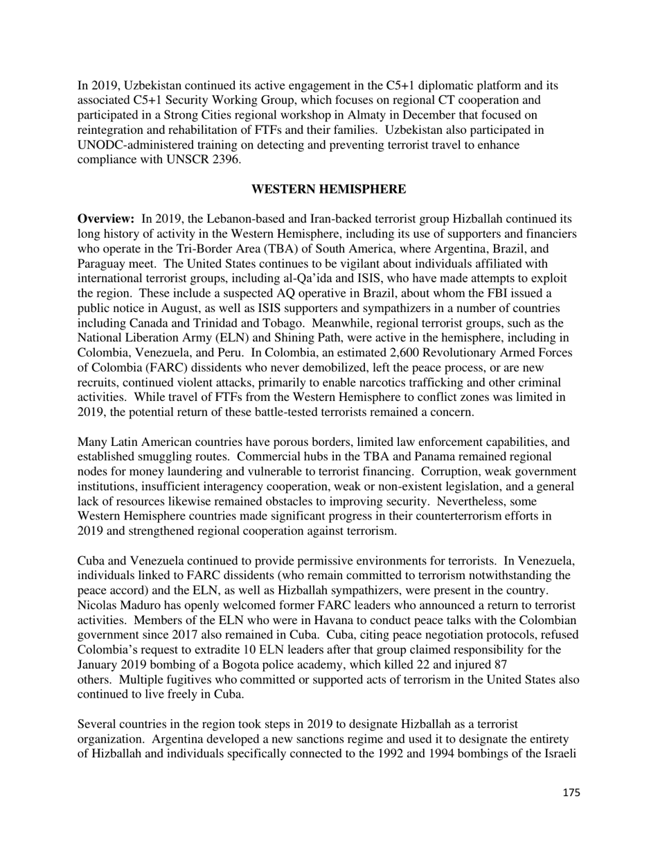 Country Reports on Terrorism, Page 176