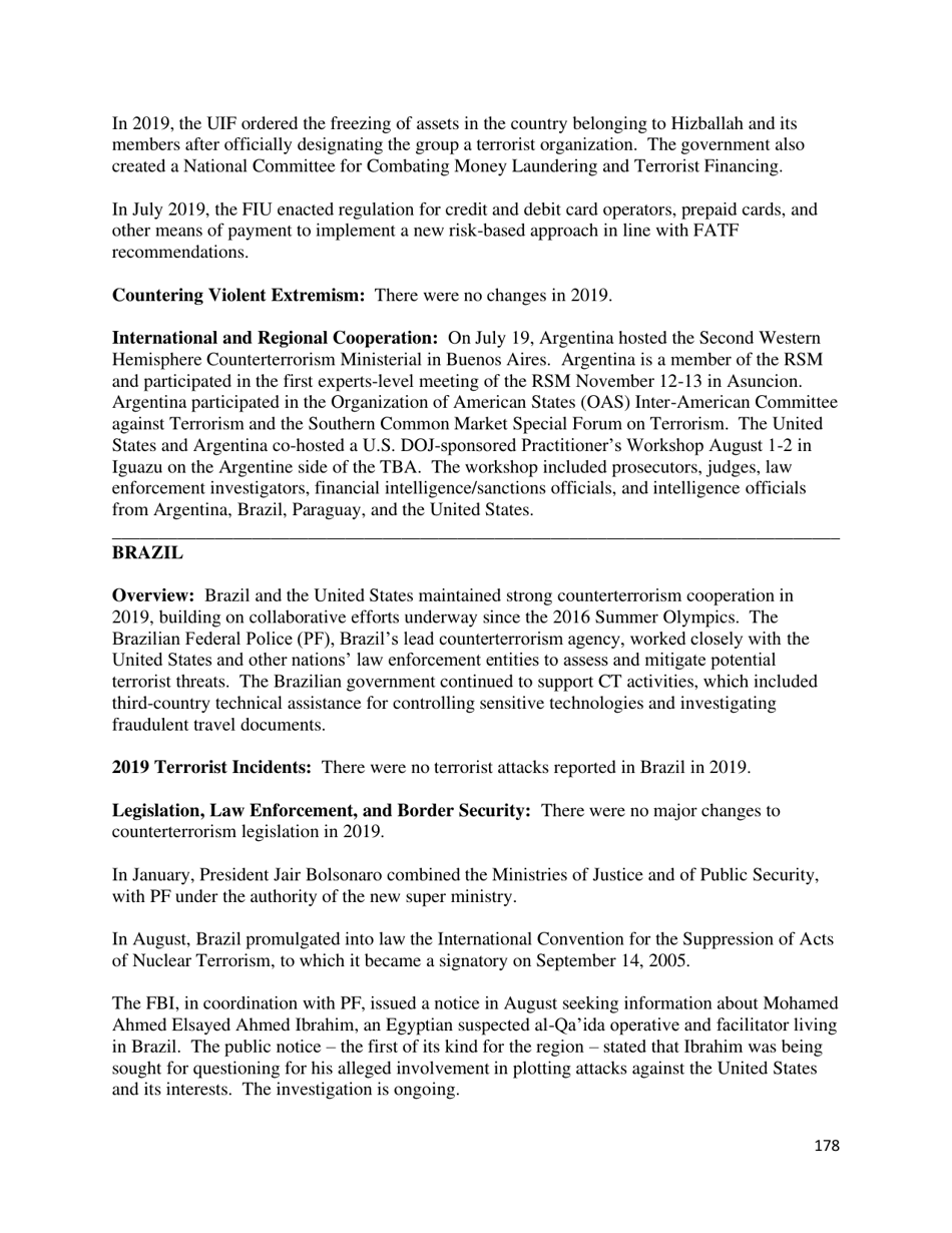 Country Reports on Terrorism, Page 179