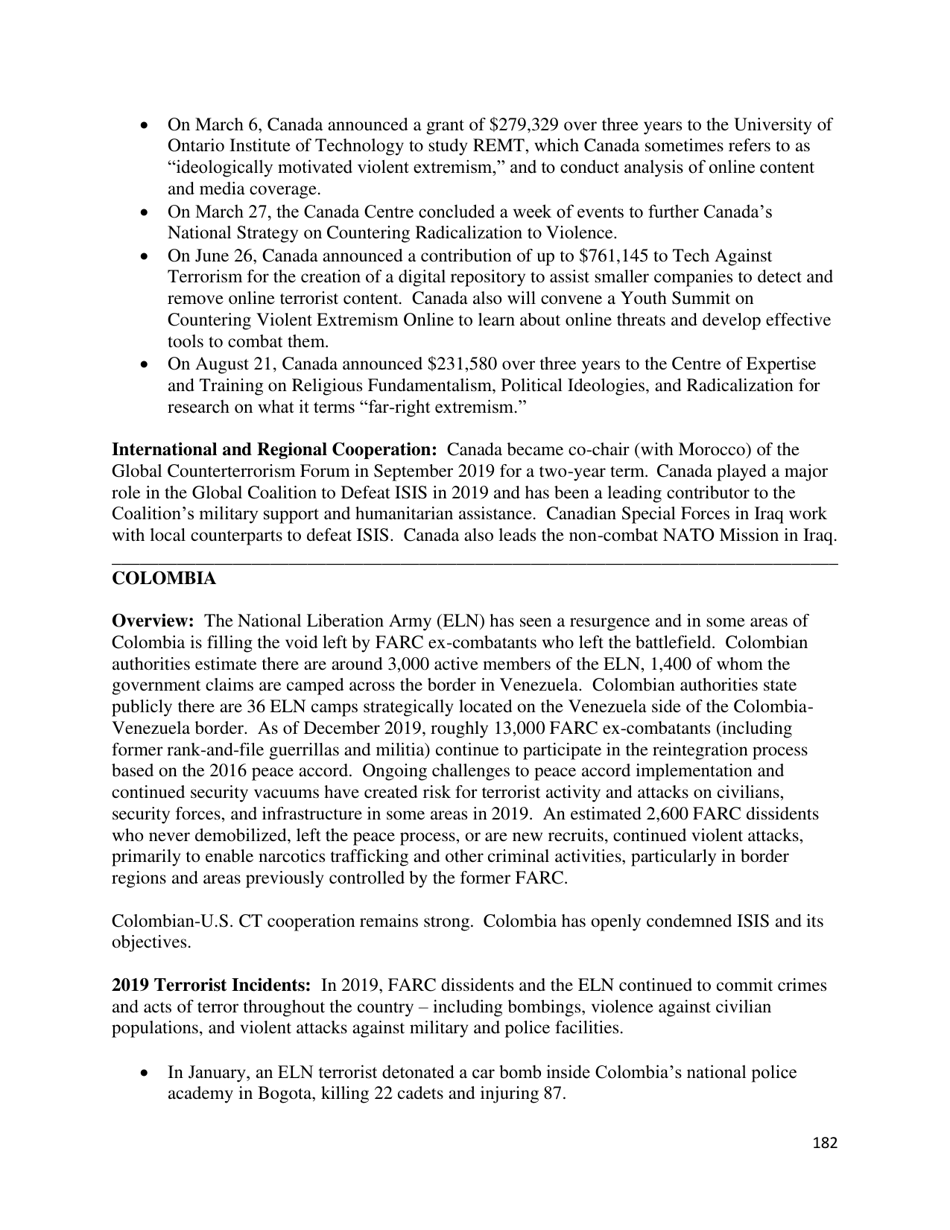 Country Reports on Terrorism, Page 183