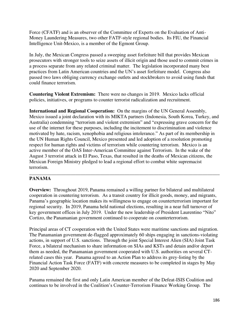 Country Reports on Terrorism, Page 187