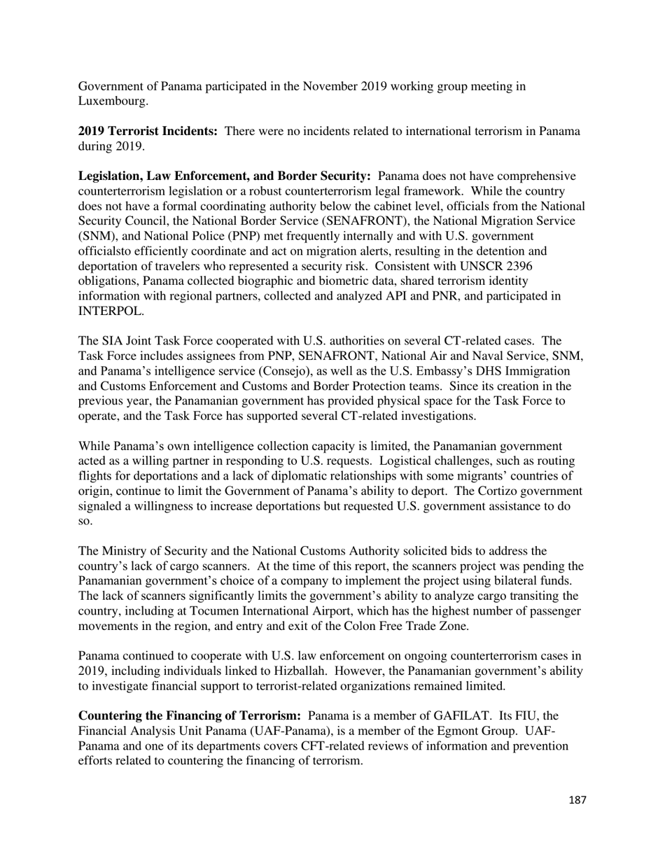 Country Reports on Terrorism, Page 188