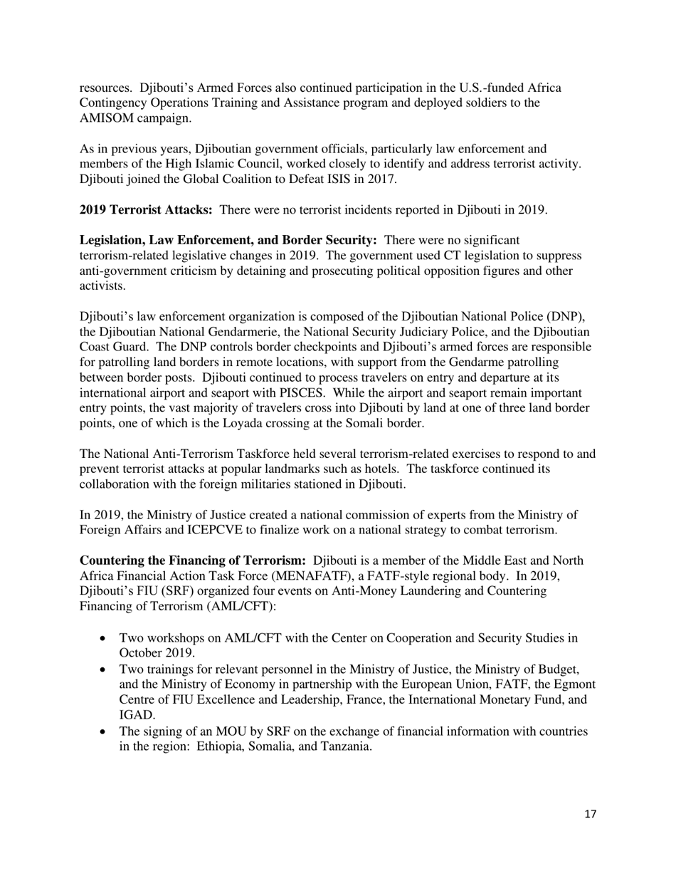 Country Reports on Terrorism, Page 18