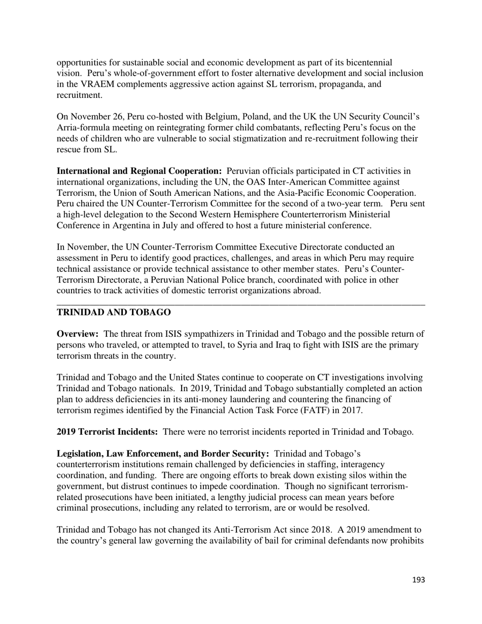 Country Reports on Terrorism, Page 194