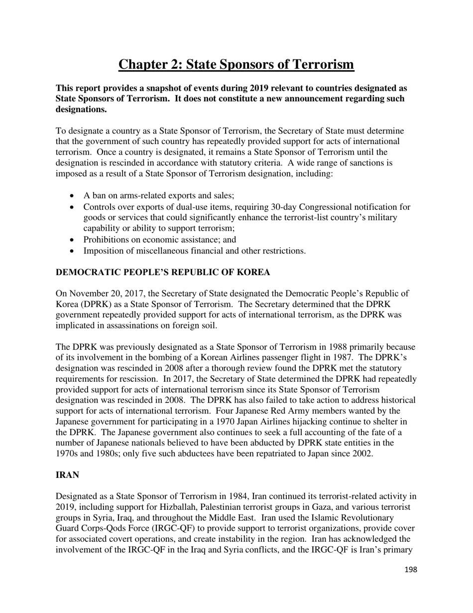 Country Reports on Terrorism, Page 199