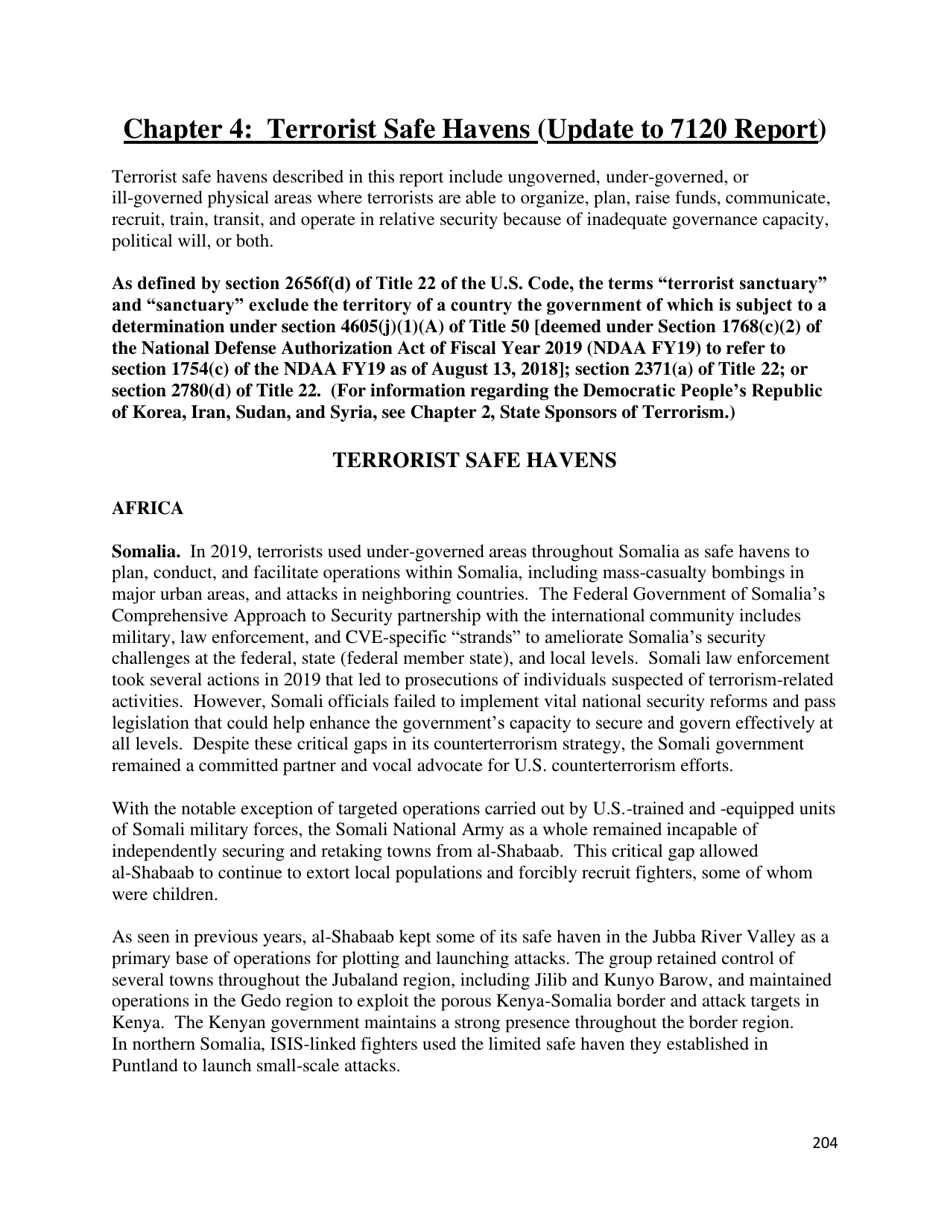 Country Reports on Terrorism, Page 205