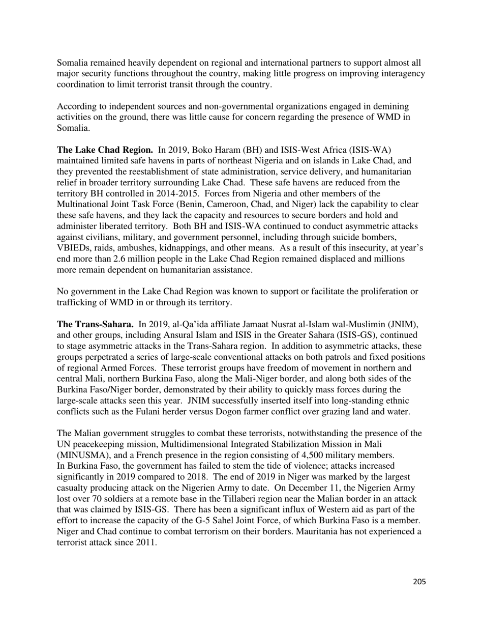 Country Reports on Terrorism, Page 206