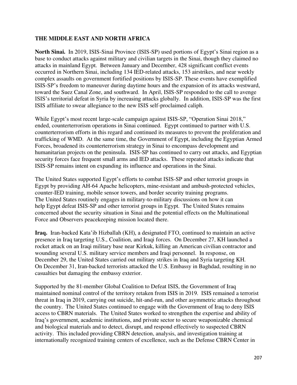 Country Reports on Terrorism, Page 208