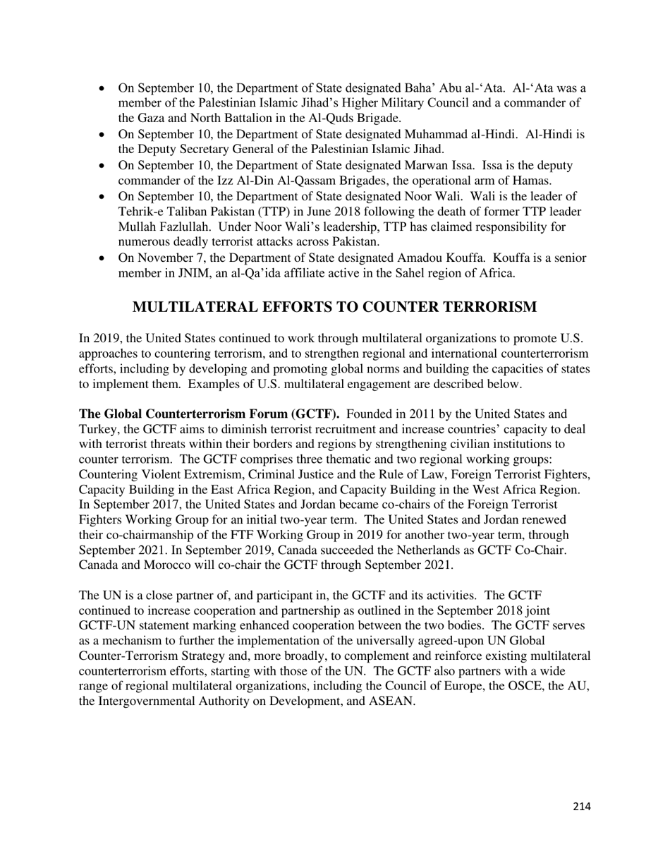 Country Reports on Terrorism, Page 215