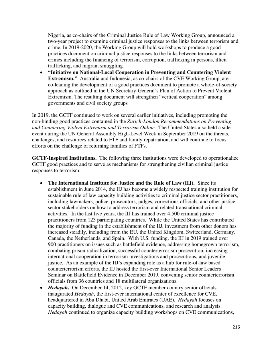 Country Reports on Terrorism, Page 217