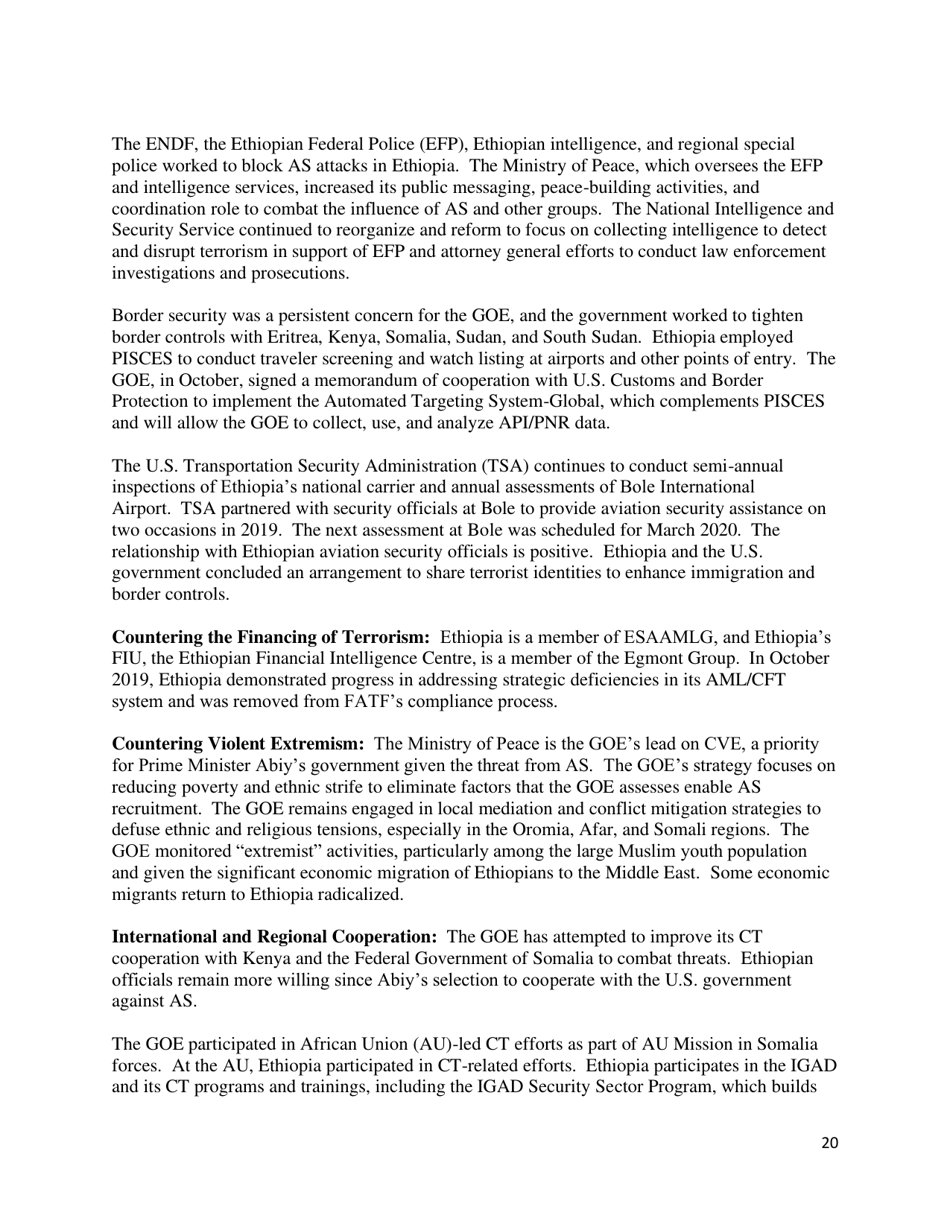 Country Reports on Terrorism, Page 21