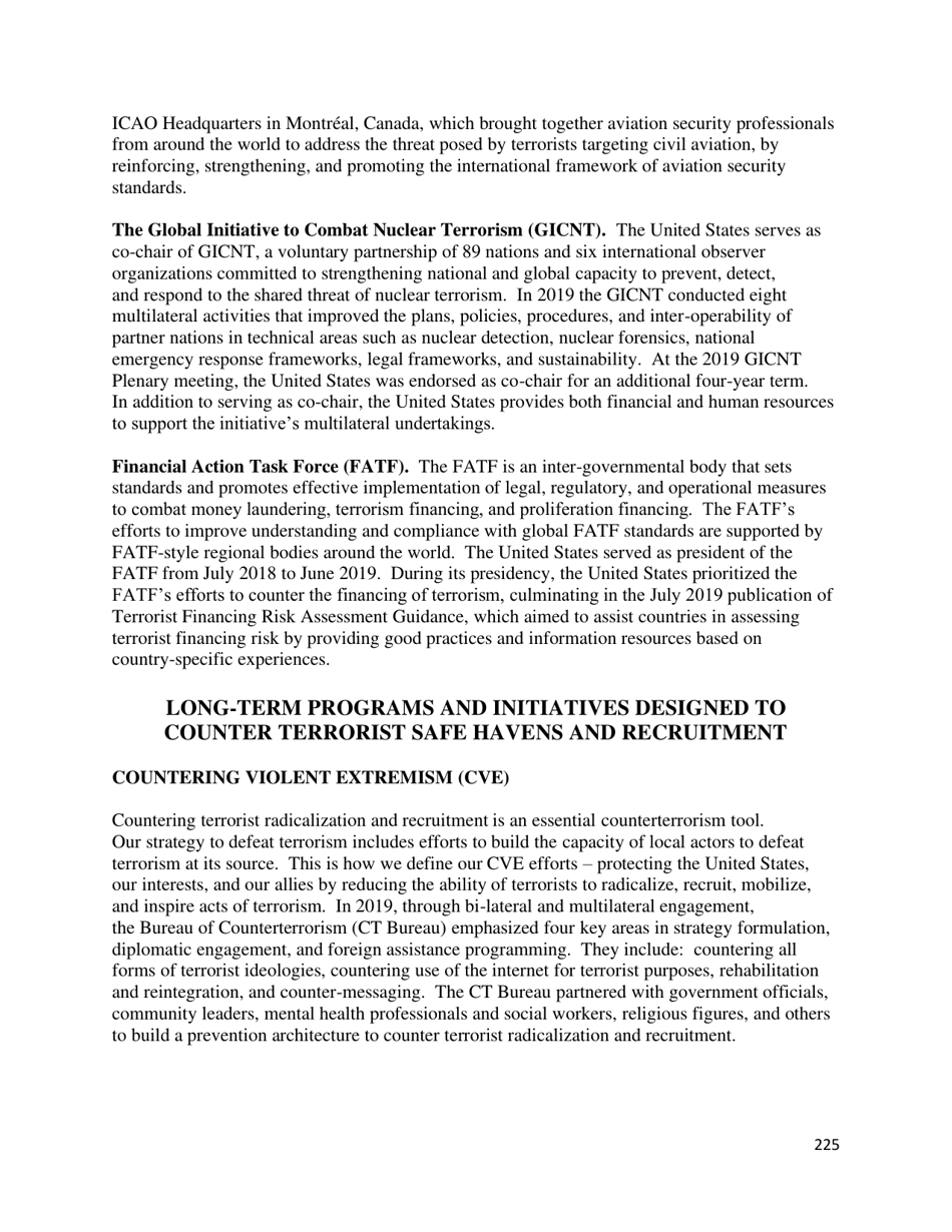 Country Reports on Terrorism, Page 226