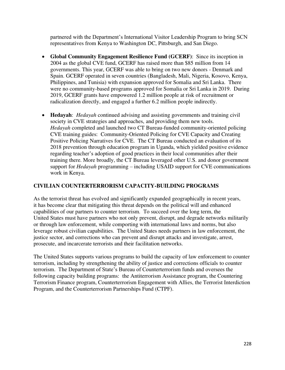 Country Reports on Terrorism, Page 229