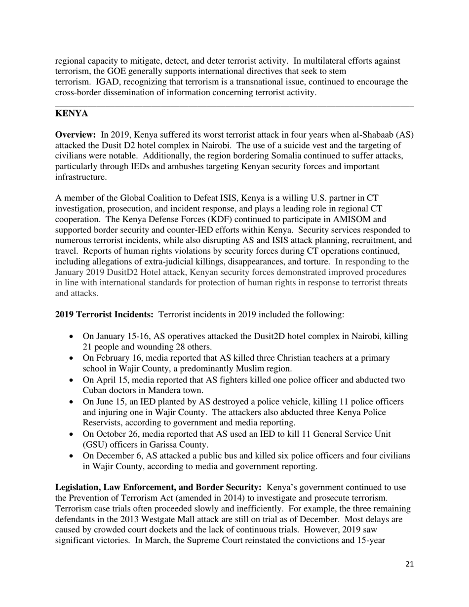 Country Reports on Terrorism, Page 22