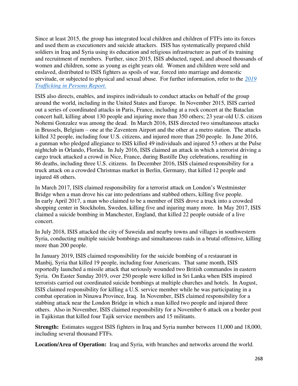 Country Reports on Terrorism, Page 269