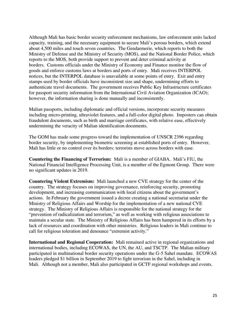 Country Reports on Terrorism, Page 26