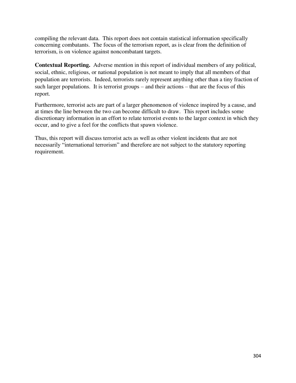 Country Reports on Terrorism, Page 305