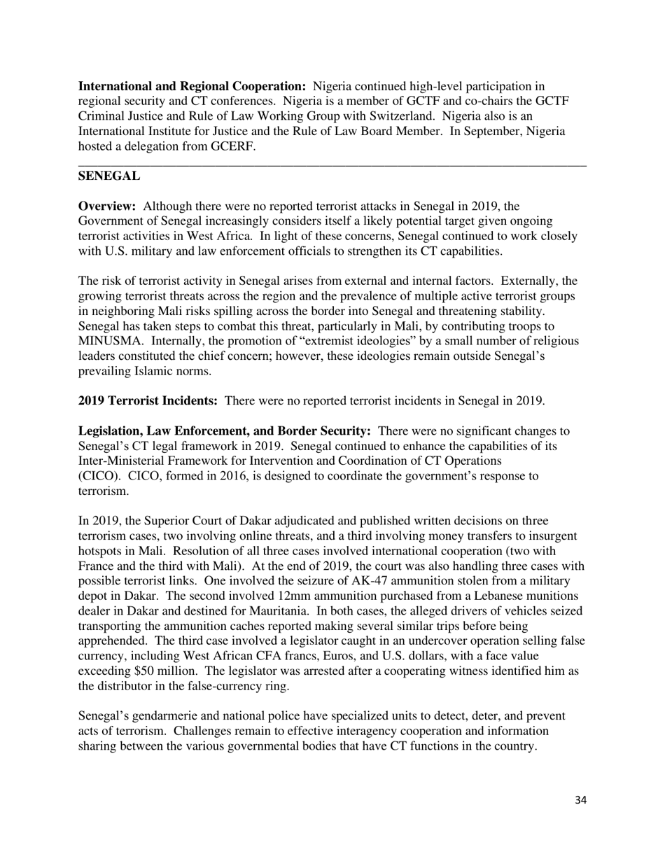 Country Reports on Terrorism, Page 35