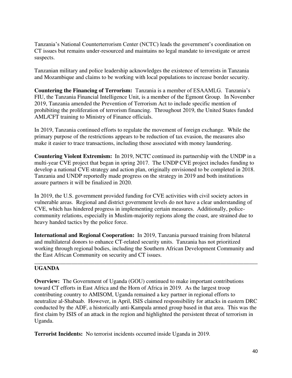 Country Reports on Terrorism, Page 41