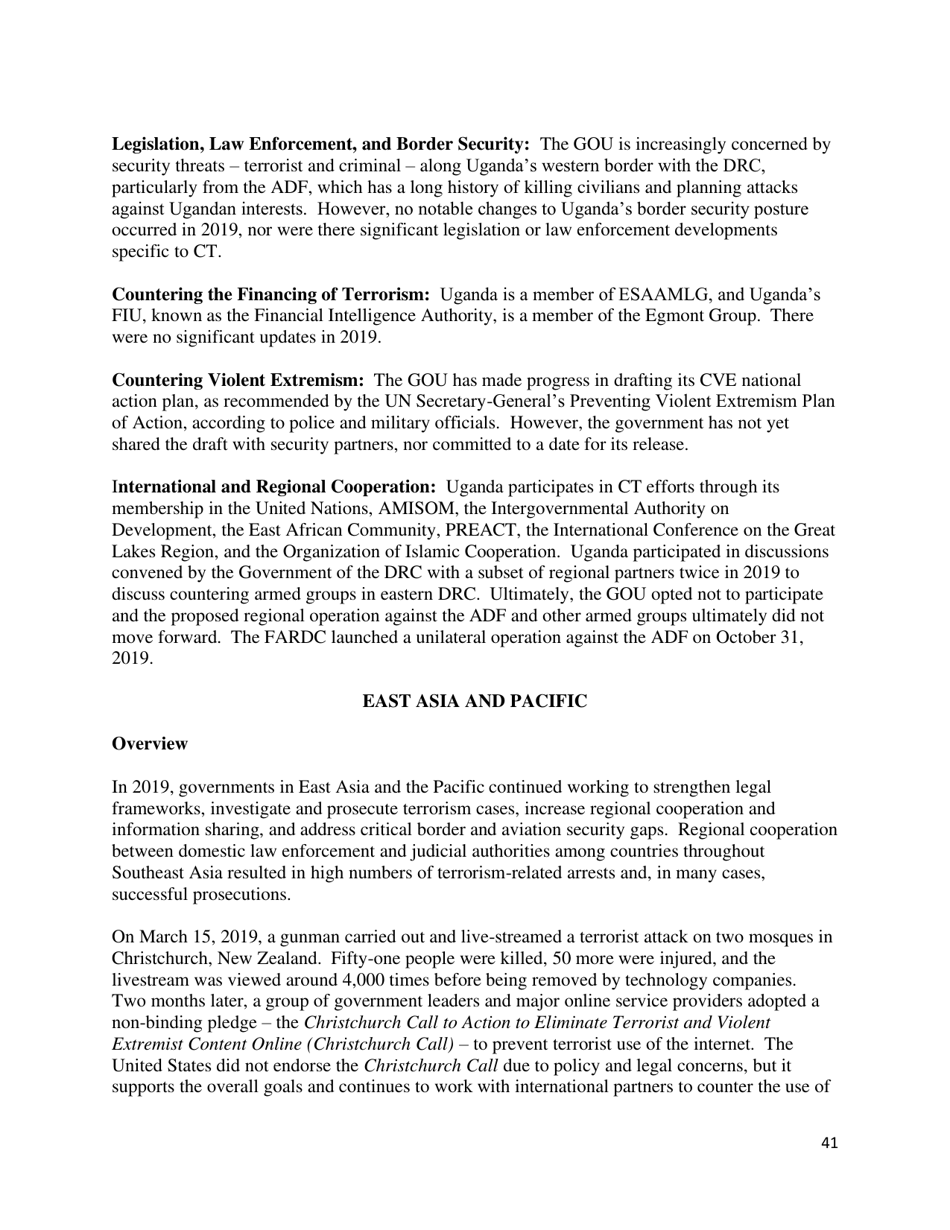 Country Reports on Terrorism, Page 42